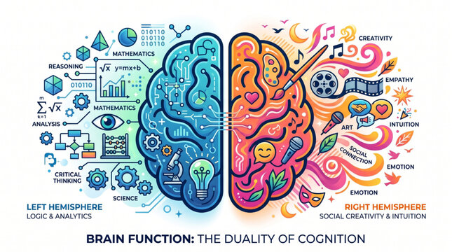 Brain Function Duality of Cognition Logic and Creativity.