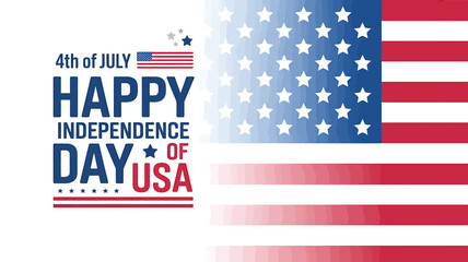 Fototapeta premium Happy Independence Day USA graphic design with flag elements