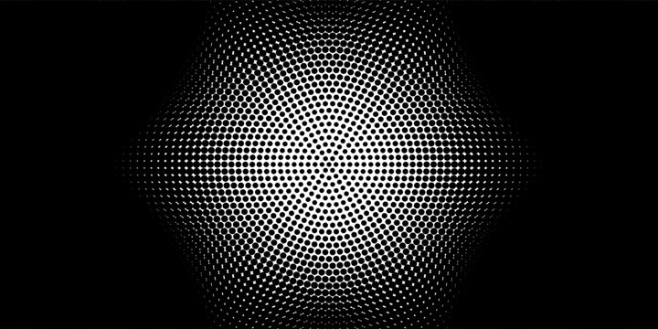 Circle dot frame. Circular border with effect halftone. Modern faded ring