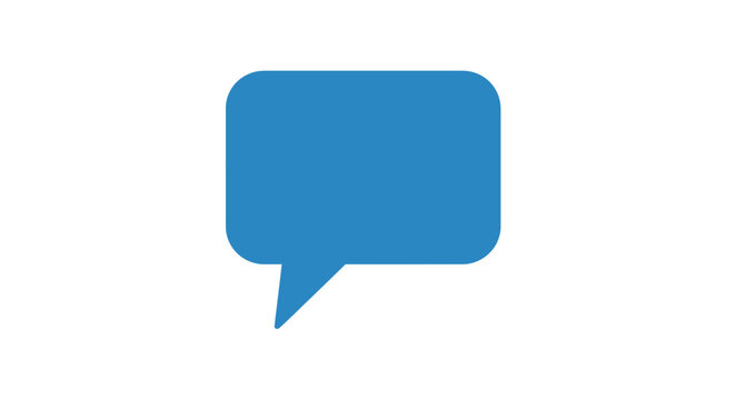 Blue Speech Bubble Icon Symbol.