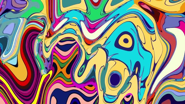 Vibrant abstract colorful swirl pattern with dynamic shapes