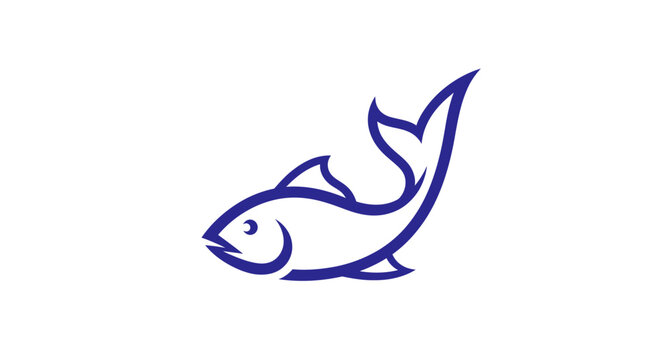Fish Icon Graphic Illustration Design.