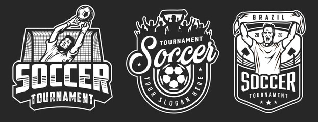 Fototapeta premium Brazil soccer logos