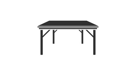 Fototapeta premium A black metal table furniture piece.