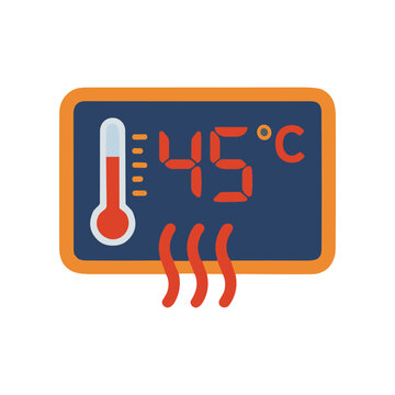 Digital Thermometer Display Showing Temperature.