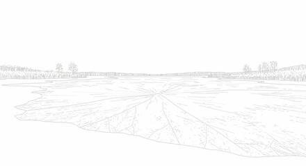 Obraz premium Empty desert landscape with sand dunes.