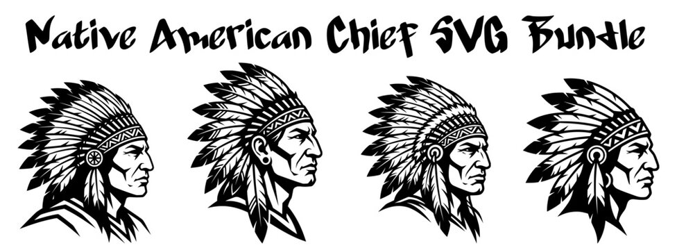 native american chief svg bundle