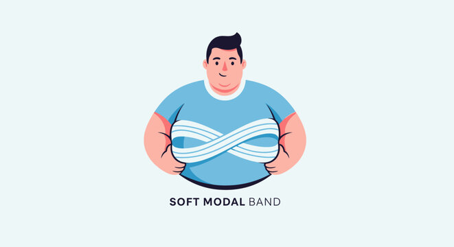 Man holding soft modal elastic infinity band