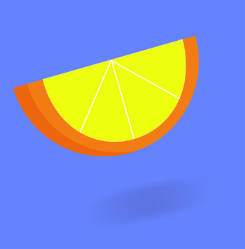 Slice fruit orange icon vector illustration 