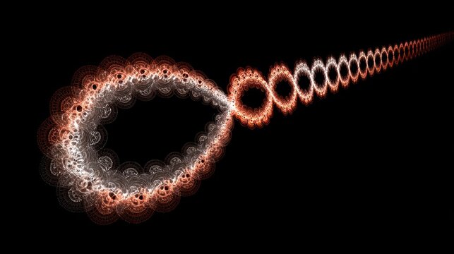 Concentric fractal rings and golden arches forming infinite spiral pattern