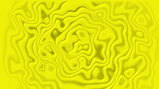 Abstract yellow liquid wave motion background, fluid organic ripples animation, smooth dynamic surface texture for modern projects