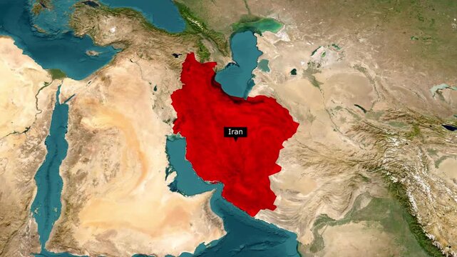 Iran Map Animation with Flag and Border &ndash; Middle East Geography Motion Graphic