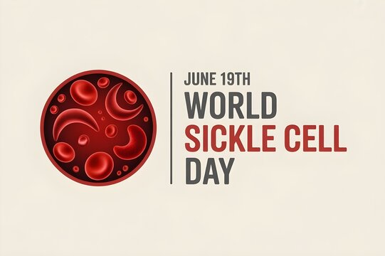 World Sickle Cell Day Minimalist Vector Illustration