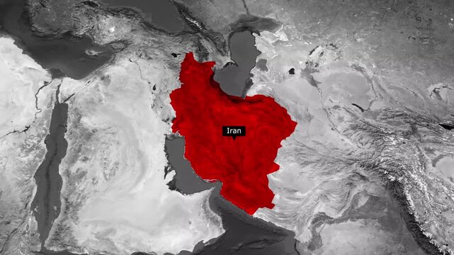 Iran Map Animation with Flag and Border &ndash; Middle East Geography Motion Graphic