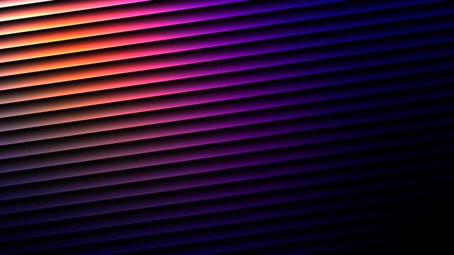 Diagonal glowing stripes abstract motion background with orange purple fade