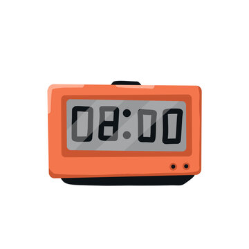 Clock icon indrawing style isolated illustration.