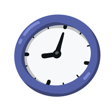 Clock icon indrawing style isolated illustration.
