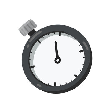 Clock icon indrawing style isolated illustration.