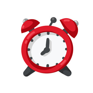 Clock icon indrawing style isolated illustration.