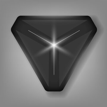 Futuristic Black Diamond Luxury Technology Icon Design