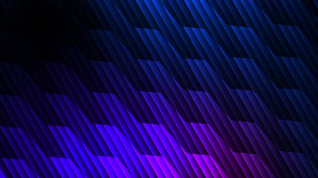 Blue purple triangle strips abstract motion background with dark gradient