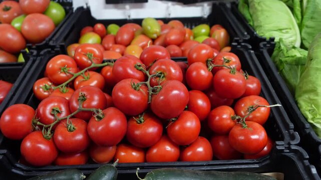 Tomate org&acirc;nico em mercado de frutas
