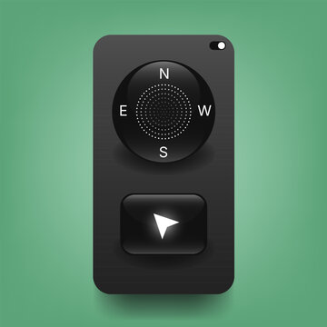 Modern Compass Navigation User Interface Mobile App Concept