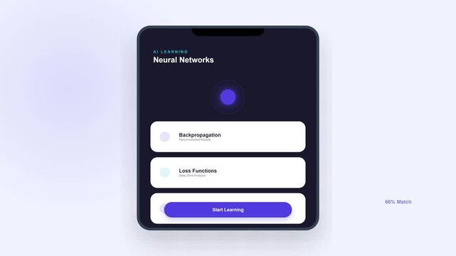Modern Tablet Interface with User Options and Start Button.