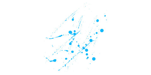 Naklejka premium Abstract blue paint splatters on a white background