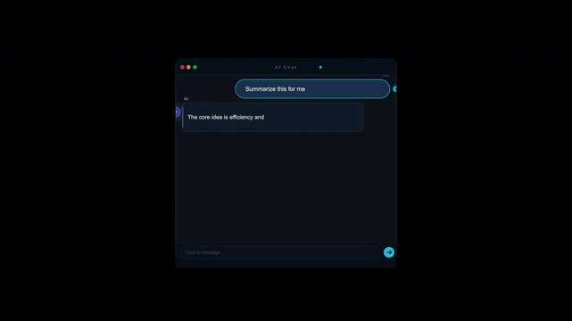 Dark chat interface suitable for websitesapps, showcasing gemini ais design. Perfect for technology, ai, chatbot concepts in designs.