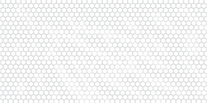 Honeycomb mosaic hexagons background. Black honeycomb on a white background. Plain hexagon grid with bold cells. Hexagon cells. EPS vector illustration