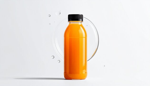 Carrot Juice Bottle with Fresh Carrot &ndash; Wellness Visual for Editorial, Lifestyle, or Culinary Branding Themes