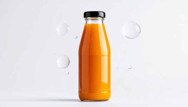 Carrot Juice Bottle with Fresh Carrot &ndash; Wellness Visual for Editorial, Lifestyle, or Culinary Branding Themes