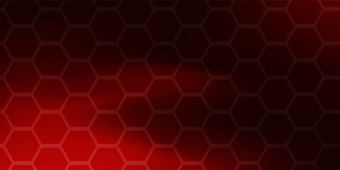 Fototapeta premium Abstract dark red and black hexagon background with geometric honeycomb pattern and gradient effect vector illustartion eps 10 benner poster modern desain