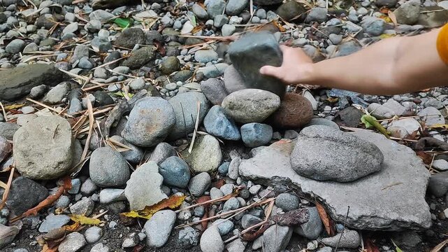 Stacking stones for zen balance.