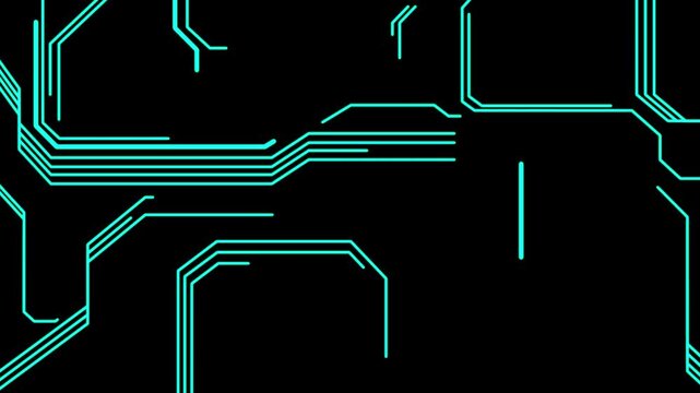 Seamless Circuit board line animation background