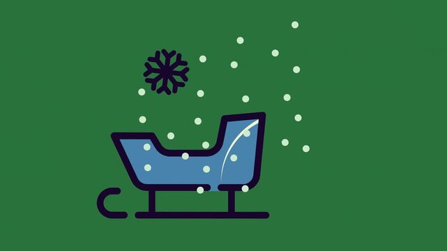 Chair Snow Animated Green Screen Chroma Key Video Overlay for Holiday Greeting Party Promo Social Media Ads and Festive Motion Graphics Projects