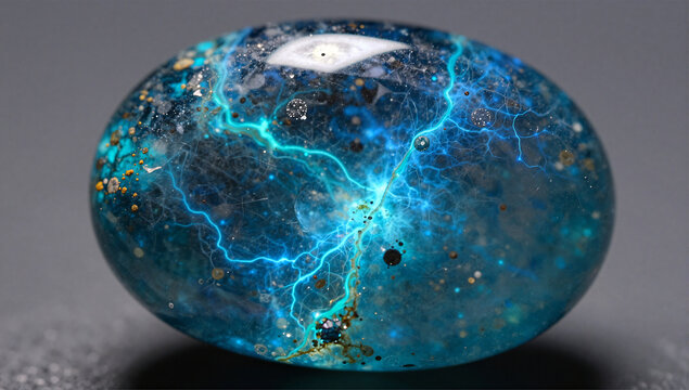 Macro Paraiba Internal Nebula Texture