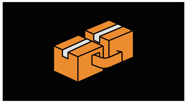 Api logo with interlocking cubes on transparent background