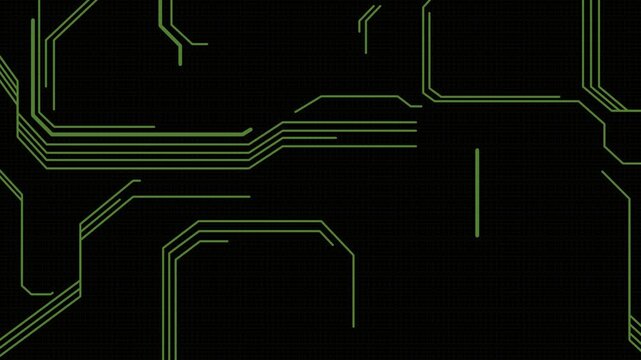 Seamless Circuit board line animation background