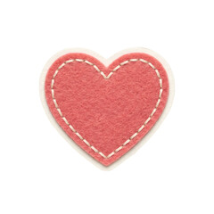 Fototapeta premium Valentine's Day Creative Concept with Handmade Fabric Heart Decoration Illustrating Love, Affection