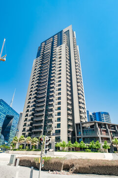 Dubai, UAE &ndash; october 05, 2025: Ahad Residences, bottom view