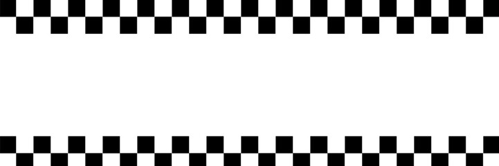 Fototapeta premium Race flags or checkerboard background. Chess game or rally sport car competition wallpaper. Tilted black and white squares pattern. Banner with checkered texture