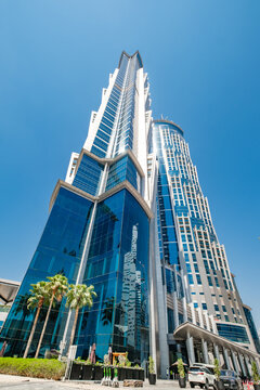 Dubai, UAE &ndash; october 05, 2025: JW Marriott Marquis, bottom view