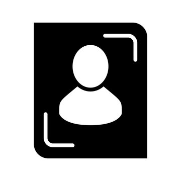 Post mortem photography icon. Society and funerals filled symbol. Black and white.