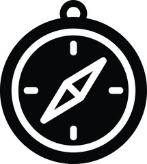 Compass Icon – Black glyph Vector Illustration Isolated on White Background. Editable Vector for UI, App, Web, Print © ibrahim nuruz