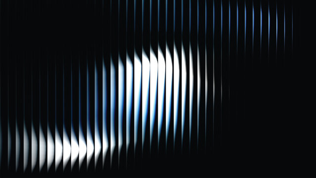 Dynamic fractal glass gradient blue light wave on black backdrop, elegant motion graphics for futuristic website design, presentation, or digital art.
