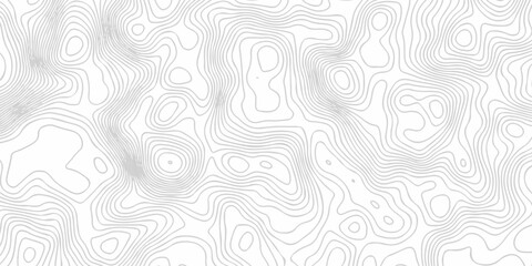 Topographic seamless map pattern with contour lines. Abstract geographic elevation design, lines sea map modern white background. © coal digger