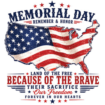 Memorial Day Tribute Land Of The Free Because Of The Brave Patriotic Design