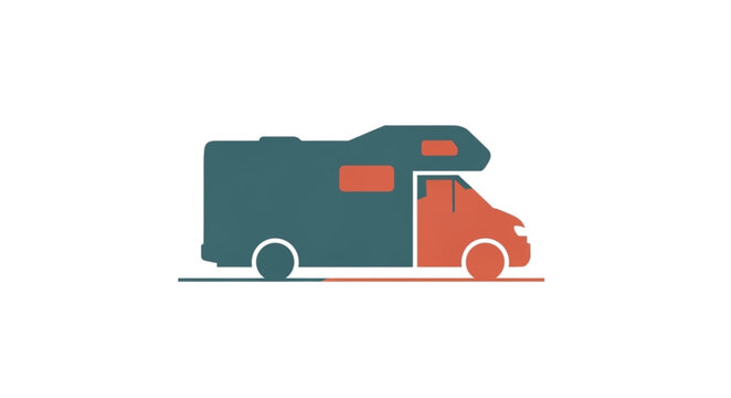 Modern RV Camper Van Vehicle Illustration.